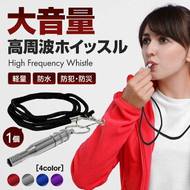 【期間限定DEALポイントバック15％】【普通郵便発送】 防災笛 首紐付き ーVer2ー 細長コンパクト 4カラー 1個 防水カプセル 防災 防犯 熊よけ SOS 救済 救援 救助 緊急 遭難 避難 サバイバル ホイッスル 笛 ストラップ付き 爆音 警笛 サッカー 体育