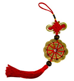 【期間限定DEALポイントバック15％】【普通郵便発送】 中国結 運気好転祈願十二方位牌 ふさ 運気上昇 風水 開運祈願 壁掛け 風水アイテム 飾り物 金運 プレゼント 贈り物 開店祝い 宝くじ 商売繁盛 縁起物 十帝古銭