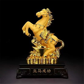 置物 馬 黄金 干支 風水アイテム 金運アップ 財運 金運 健康 仕事 家庭 華やか 商売繁盛 幸運 開運 富 スピリチュアル インテリア パワー 大盛況 超縁起物 浄化 最強 開店祝い 贈り物 お店 店舗 プレゼント 経営者 玄関