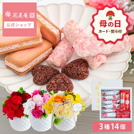 【母の日 早特P10倍★~4/30 23:59】母の日 ギフト 詰め合わせ ｜ 博多風美庵 フラワースイーツギフト【フラワーソープあり】 【3】 宅急便発送 Agift
