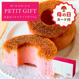 【母の日 早特ポイント10倍★~4/30 23:59】 お菓子 プチギフト 個包装 バウムクーヘン ｜ 博多ミノリカ プチギフト あまおうキャラメリゼバウム 1個 【0】 宅急便発送 Pgift