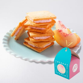 OSAKA PEACH バターサンドクッキー 3個入｜【1週間以内に発送】 桃 ピーチ 焼き菓子 バウムクーヘン 宅急便発送 常温発送 proper