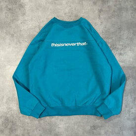 【中古】THISISNEVERTHAT ネバザ スウェット プリント 青 L 11687 ユーズド USED 中古 レトロ メンズ レディース 一点物 アメカジ 古着