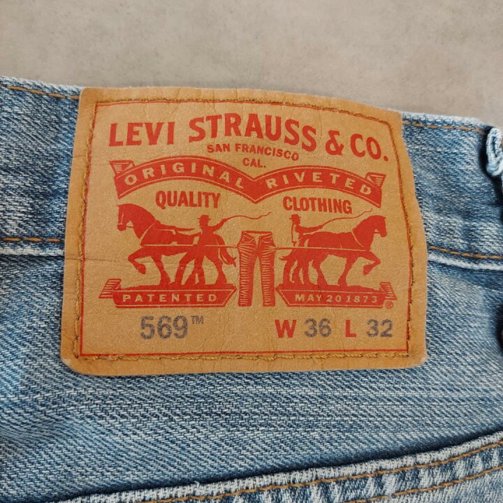楽天市場】【中古】リーバイス569 Levis W36 ブルーデニム 青 古着 