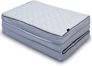 アイリスオーヤマ(IRIS OHYAMA) コットン エアリーマットレス EXTRAボリューム 寝心地UP 三つ折り 厚さ11cm 抗菌 防臭 丸ごと洗える ホコリ出にくい 体圧分散 通気性 通年 シングル AMEX-110S