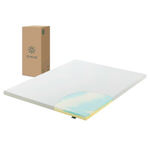 ZINUS 低反発 マットレス セミダブル 厚さ 5cm TorsoTec 緑茶成分 抗菌 防臭 2層構造 吸湿性 体圧分散 メモリーフォーム やわらかめ 敷布団 マットレスパッド | 圧縮梱包 ベッド ジヌス | 日本正規