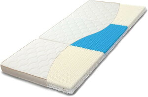 アイリスオーヤマ エアリーマットレス ハイブリッド 腰部かため 寝心地選べるリバーシブル 厚さ9cm 抗菌 防臭 丸ごと洗える ホコリ出にくい ダニ対策 通年 シングル HBC90-S