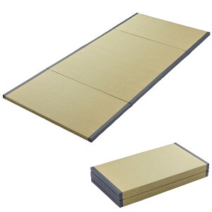 い草 マットレス ユニット畳 畳マットレス シングル 90x200cm 折りたたみ 四つ折り 厚手 クッション 裏貼り 滑り止め付き 和室 和風 モダン お昼寝 ごろ寝 無染土い草 ココナッツパーム お手入