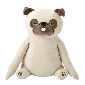 りぶはあと 背筋ピーン抱き枕 リラワーク パグのハナ (全長約40cm) 姿勢サポート 猫背改善 78756-32