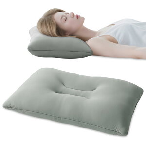 枕 首が痛くならない まくら 新感覚枕 もちもち 低め 睡眠 低反発枕 よく 眠れる 安眠枕 横向き寝 快眠枕 pillow 【極柔わた&低反発ウレタンフォーム】 35 53 グレー