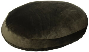 アイリスプラザ クッション 丸形 コンパクト 弾力性 もちもち ふわふわ なめらかなベロア調 40×40cm 枕 抱き枕 フロアクッション おうち時間 テレワーク ブラウン