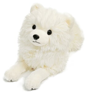縫い包み サモエド ふわふわ 本物そっくり ぬいぐるみ 犬 リアル 白 いぬ かわいい 抱きまくら 癒し系 動物 可愛い 大きい 肌触り良い 柔らかい クッション お昼寝まくら 部屋飾り ギフト (40