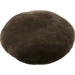 アイリスプラザ クッション 丸形 大判サイズ 弾力性 もちもち ふわふわ なめらかなベロア調 80×80cm 枕 抱き枕 フロアクッション おうち時間 テレワーク ブラウン