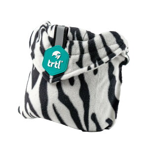 trtl Pillow - Scientifically Proven Super Soft Neck Support Travel Pillow - Machine Washable (Zebra, Junior)