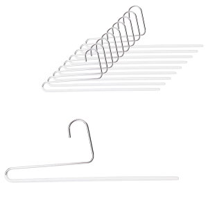 MAWA(�}��) �n���K�[ �p���c�V���O��[10�{�Z�b�g,�z���C�g] �Y�{���p �X���� ���^ �ȃX�y�[�X ����~�߃R�[�e�B���O �W�[���Y�E�p���c�E�X�J�[�g�ɍœK �ϋv���̂��郁�^���n���K�[ 35.0x12.5x0.