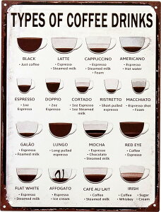 mHf nAeB[Nv[g [TYPES OF COFFEE DRINKS] TYPES OF COFFEE DRINKS  W25 x D1 x H33 cm HLHT33424D