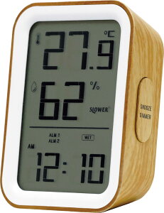 SLOWER xv uv fW^ ^  x  LEDobNCg  CeA ؖ LCD HYGROTHERMOGRAPH CLOCK Paz SLW425