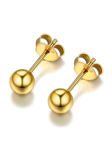 PROSILVER �{�[���s�A�X �����ςȂ� �S�[���h925 �����A�����M�[�Ή� ���f�B�[�X ��s�A�X �X�^�b�h �O��Ȃ� �V���v�� ������ 20G [���a3mm �S�[���h]