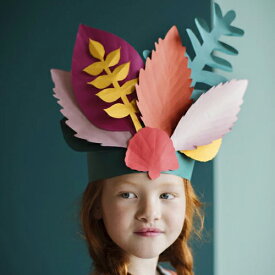 ＜ スタジオ・ルーフ ＞ ペーパー・プロダクト　パーティ　Pop Out Leaves【日本総代理店】| アート | 雑貨 | オブジェ | 知育 | 教育 | 遊び | 学び | おうち時間 | 選べるラッピング | ギフト | STUDIO ROOF | Party Headdress, Pop Out Leaves | sr049