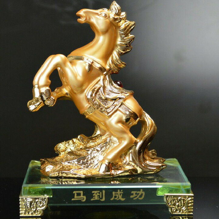 楽天市場】【送料無料】◇黄金の馬神◇≪高級≫風水の馬 置物仕事運 
