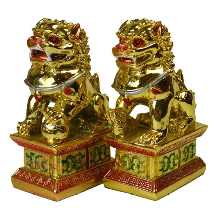 楽天市場】風水 獅子 玄関 置物 神社 龍 金 邪気払い お守り 風水 