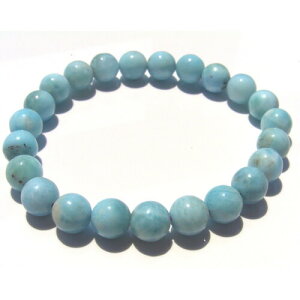 NO-29 【送料無料】【2Aグレード】 8mmラリマーブレスレットレアストーンビーズ/水晶/パワーストーン/天然石/風水グッズ/ブルーペクトライト/