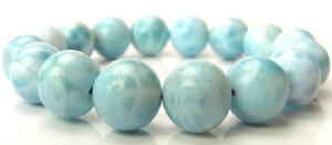 NO-20 【送料無料】高品質【3Aグレード】 12mmラリマーブレスレットレアストーンビーズ/水晶/パワーストーン/天然石/風水グッズ/ブルーペクトライト/