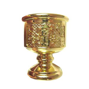 NO-2【送料無料】風水の黄金水杯(盃)龍やヒキュウ・ヤアズなどにお水をあげる風水グッズ/開運アイテムの置物/金杯