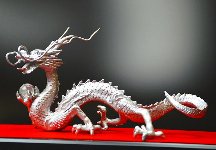 楽天市場】五本爪 銀龍 龍 置物(家内安全・家庭運)5本指 皇帝龍 銅製 