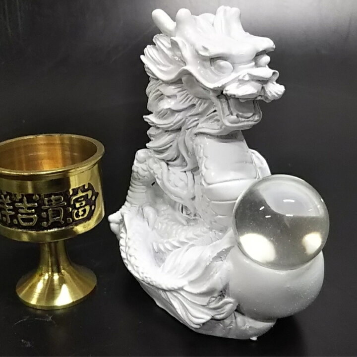 楽天市場】白龍 龍 置物 （沢山のお願い） 風水 龍の置物 風水グッズ 