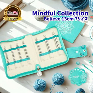 KnitPro Mindful 5�C���`(13cm) 7�T�C�Y �t���ւ����֐j �r���[�u�Z�b�g �j�b�g�v�� �}�C���h�t�� 36302 Believe Set ���i�� �҂ݕ� ��|