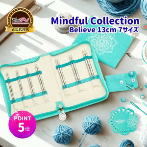 �y�}���\������ P5�{ �X�ɃN�[�|���Ŋ����zKnitPro Mindful 5�C���`(13cm) 7�T�C�Y �t���ւ����֐j �r���[�u�Z�b�g �j�b�g�v�� �}�C���h�t�� 36302 Believe Set ���i�� �҂ݕ� ��|