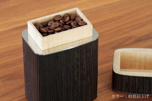 KIRIASAKURAコーヒーキャニスター200g木地仕上げキッチン用品コーヒー桐木製抗菌