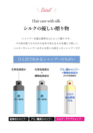 シルクヘアケアシャンプーシルキーVシャンプー400mlラヴィドール化粧品HONESTホーネストシリーズホーネストシルキー国産天然フケかゆみアトピー敏感肌コシハリ美容室専売品サロンアミノ酸シャンプー