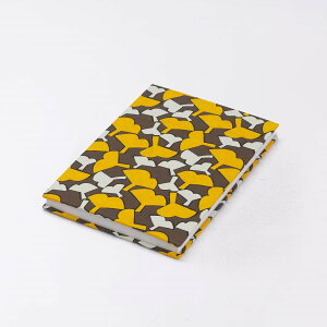 御朱印帳 大判サイズ B6 蛇腹式 銀杏柄 日本製 奉書紙 | 京都職人仕上げ 幸せの文様 手染め和紙 イエロー (黄) グレー | 神活 神社仏閣巡り 和風 ご朱印帳 和柄 集印帳 書き置き ミニノート 旅