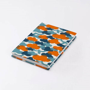 御朱印帳 大判サイズ B6 蛇腹式 松柄 日本製 奉書紙 | 京都職人仕上げ 幸せの文様 手染め和紙 グリーン (緑) オレンジ | 神活 神社仏閣巡り 和風 ご朱印帳 和柄 集印帳 書き置き ミニノート 旅