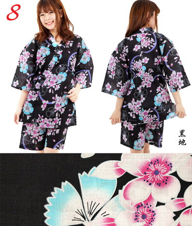 楽天市場 甚平 レディース 女性用 じんべい かわいい ルームウェア メール便も可 和の洋服とエプロンのお店布和里