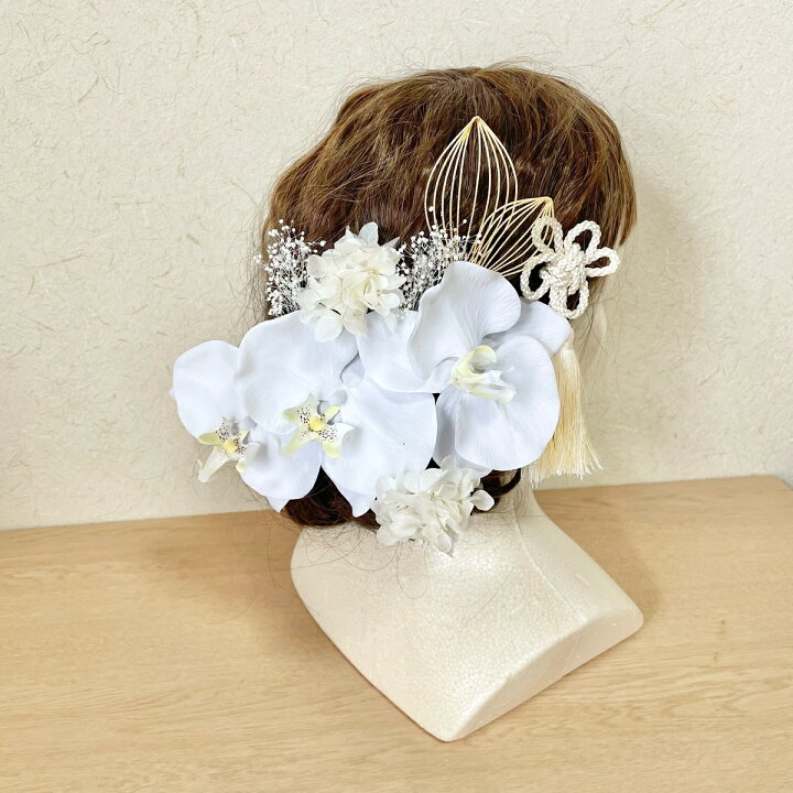 楽天市場】胡蝶蘭 髪飾り 和装 ヘッドドレス ヘッドパーツ 成人式 卒業 