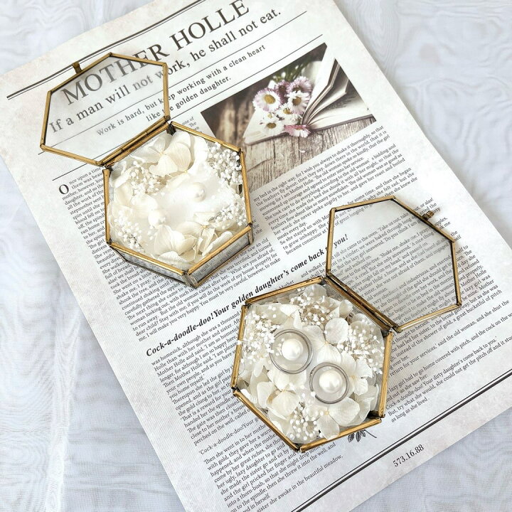 楽天市場】ガラスケース マライカ6角ガラスボックス ウエディング  