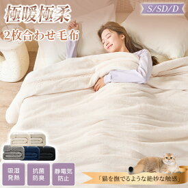 ＼先着10名／【2枚目半額or3枚目無料OFF】＼楽天1位／2枚合わせ 毛布 あったか シングル マイクロファイバー 厚手 ボリューム 極柔 柔らか セミダブル ダブル 秋 冬 洗える フランネル もうふ 掛け毛布 ブランケット 静電気防止 襟付き 抗菌防臭 防ダニ 冬 冬用