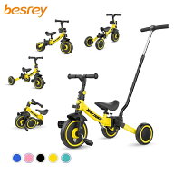 besrey 子供三輪車 三輪車 折りたたみ 舵取り 三輪車 手押し 選べるカラー 1歳 2歳 3歳 4歳 5歳 キッズ …