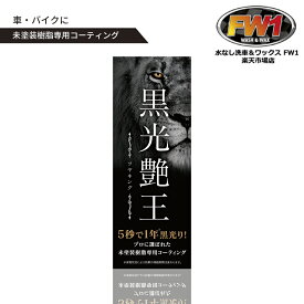 黒光艶王（ツヤキング） 車 未塗装樹脂 復活 コーティング 劣化予防 リフレッシュ 自動車 バイク スクーター フェンダー ツヤだし 艶出し プロ仕様 DIY 簡単施工 黒 ブラック 黒光り