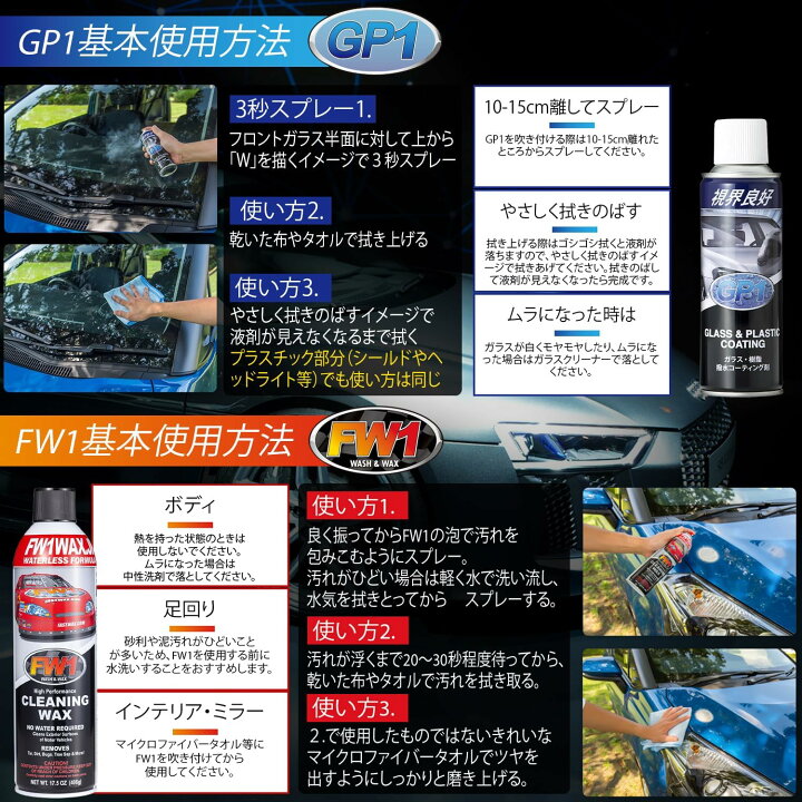 楽天市場】☆カーワックス+撥水剤セット☆ FW1 エフダブリューワン GP1  