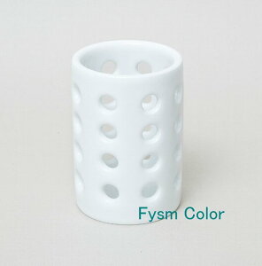 【白山陶器】すかし彫り【箸立て 大(白マット)】【波佐見焼】【卓上小物】【8.5cm×11.5cm】カトラリー&ステーショナリー《税込3,980円以上で送料無料》