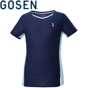 お買い得スペシャルプライス メール便送料無料 ゴーセン テニス レディース ゲームシャツ ネイビー S T2061-17