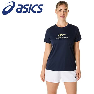 お買い得スペシャルプライス メール便送料無料 アシックス ウィメンズコートグラフィック半袖シャツ 2042A322-405 レディース