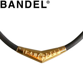 バンデル ネックレス Titanium Rubber Necklace Black×Gold