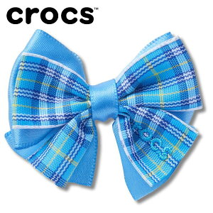 �N���b�N�X crocs �W�r�b�c Blue Plaid Bow 10019343 �A�N�Z�T���[