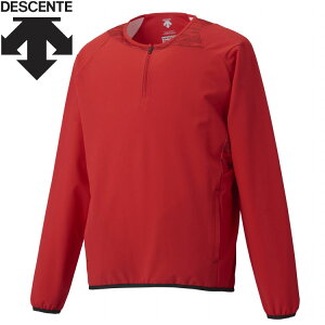 【お買い物マラソン限定店内ポイント最大20倍(2025/10/24 20:00〜)】 お買い得スペシャルプライス メール便送料無料 デサント DESCENTE 野球 長袖ハイブリッドジャケット メンズ DBX-3606LC-RED