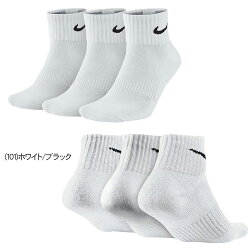 【2セットまでメール便送料無料】ナイキNIKE靴下3足組3PコットンクッションクォーターソックスSX4703